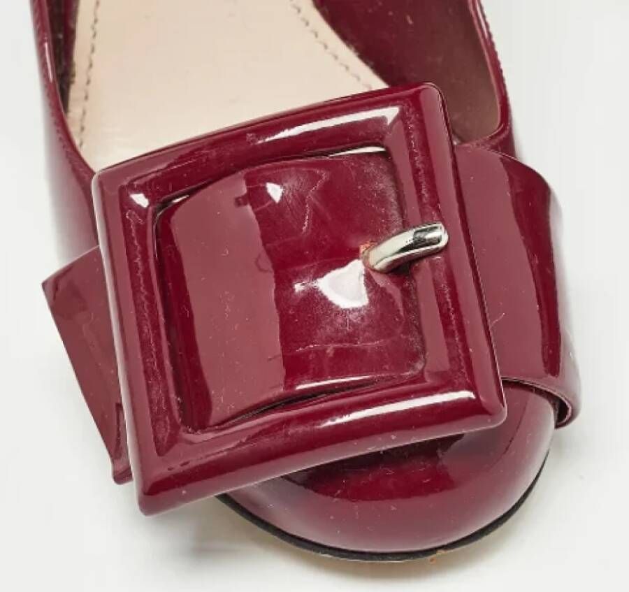 Miu Pre-owned Leather heels Red Dames