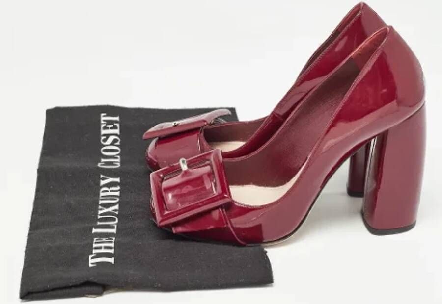 Miu Pre-owned Leather heels Red Dames