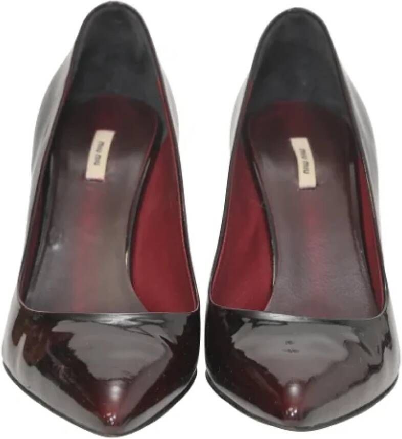 Miu Pre-owned Leather heels Red Dames