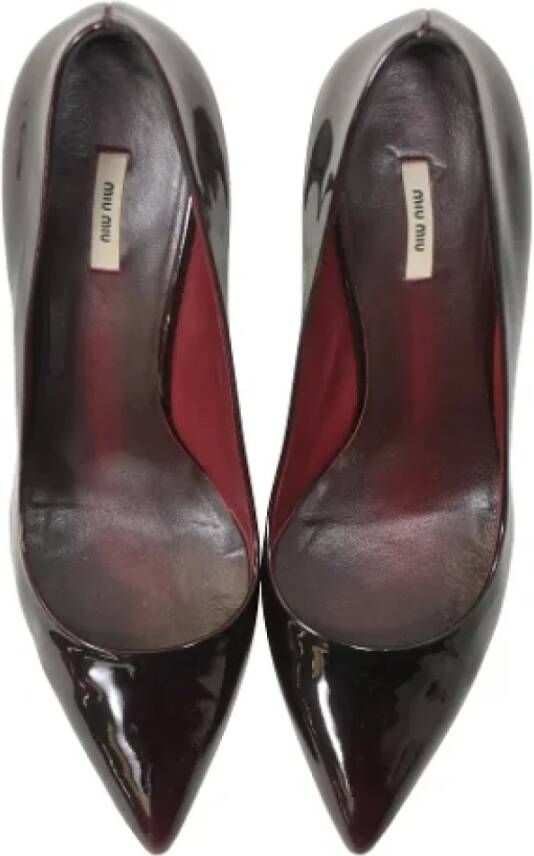 Miu Pre-owned Leather heels Red Dames