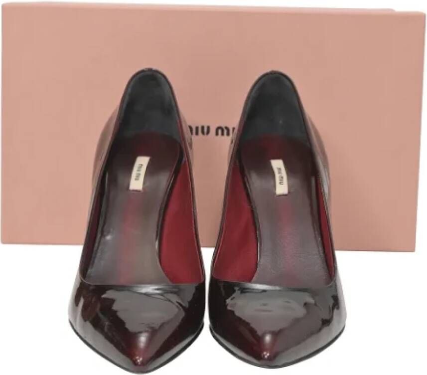 Miu Pre-owned Leather heels Red Dames