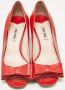 Miu Pre-owned Leather heels Red Dames - Thumbnail 2