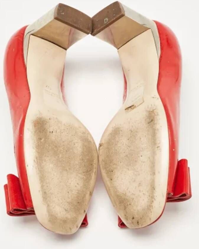 Miu Pre-owned Leather heels Red Dames