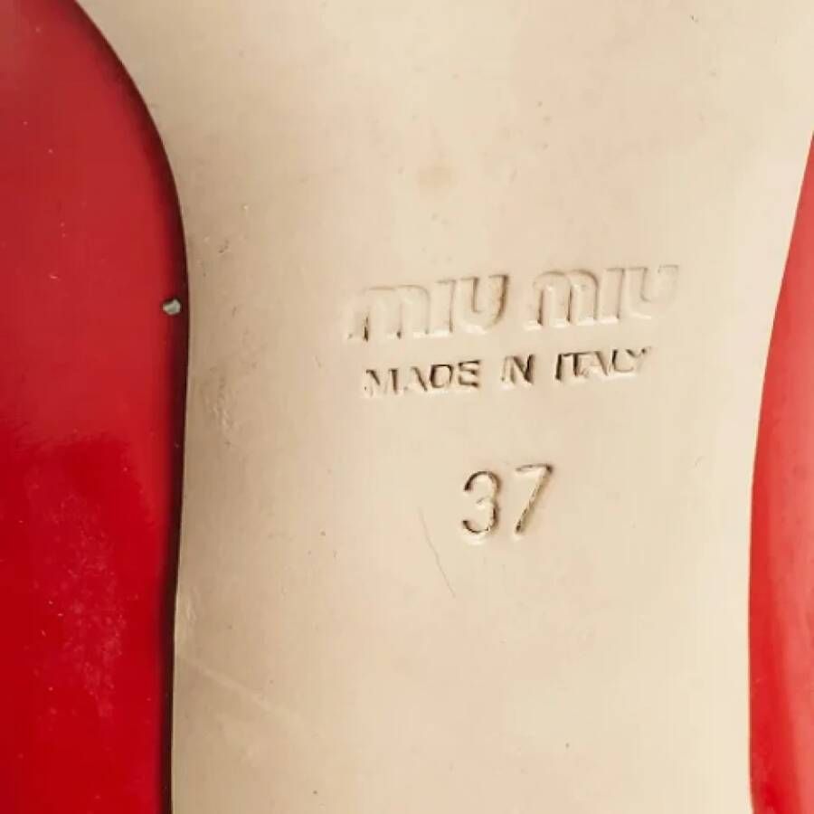 Miu Pre-owned Leather heels Red Dames