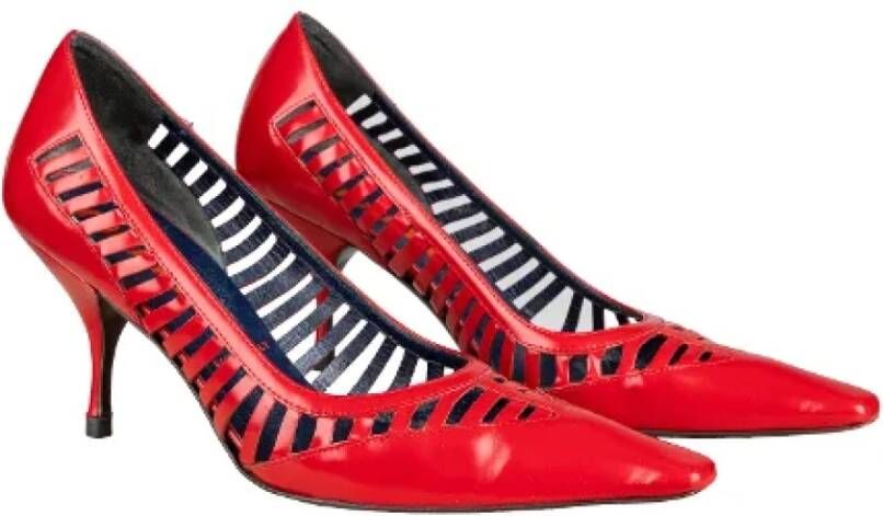 Miu Pre-owned Leather heels Red Dames