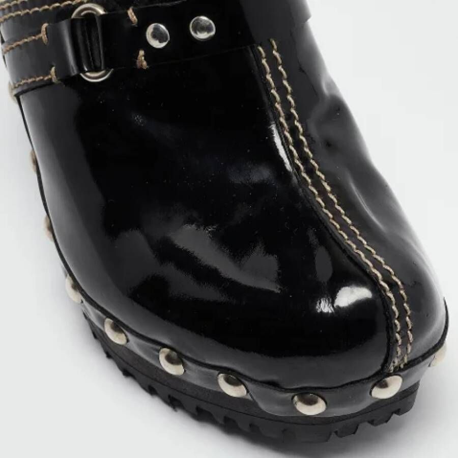 Miu Pre-owned Leather mules Black Dames