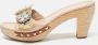 Miu Pre-owned Leather sandals Beige Dames - Thumbnail 2