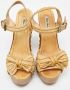 Miu Pre-owned Leather sandals Beige Dames - Thumbnail 3