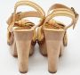 Miu Pre-owned Leather sandals Beige Dames - Thumbnail 5