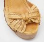 Miu Pre-owned Leather sandals Beige Dames - Thumbnail 8