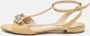 Miu Pre-owned Leather sandals Beige Dames - Thumbnail 2