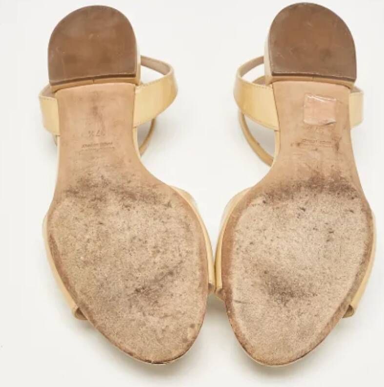 Miu Pre-owned Leather sandals Beige Dames