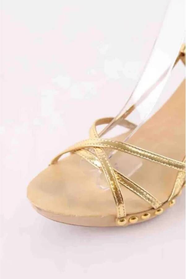 Miu Pre-owned Leather sandals Beige Dames