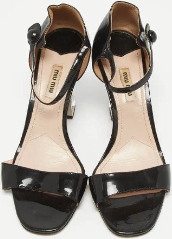 Miu Pre-owned Leather sandals Black Dames