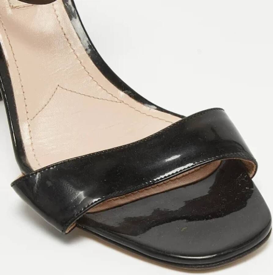 Miu Pre-owned Leather sandals Black Dames