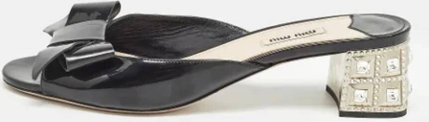 Miu Pre-owned Leather sandals Black Dames