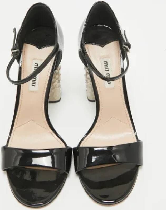 Miu Pre-owned Leather sandals Black Dames