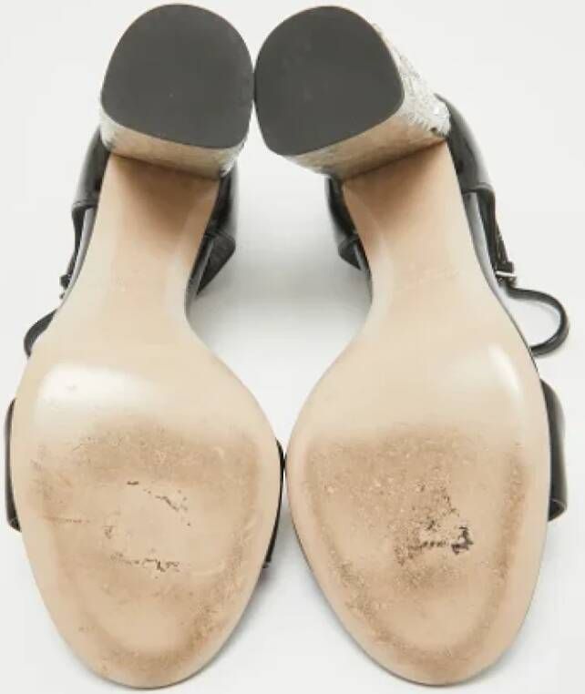 Miu Pre-owned Leather sandals Black Dames