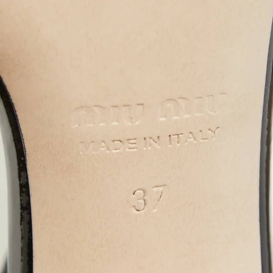 Miu Pre-owned Leather sandals Black Dames