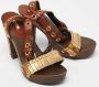 Miu Pre-owned Leather sandals Brown Dames - Thumbnail 4