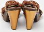 Miu Pre-owned Leather sandals Brown Dames - Thumbnail 5