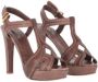 Miu Pre-owned Leather sandals Brown Dames - Thumbnail 2