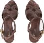 Miu Pre-owned Leather sandals Brown Dames - Thumbnail 7