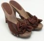 Miu Pre-owned Leather sandals Brown Dames - Thumbnail 4