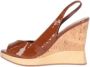 Miu Pre-owned Leather sandals Brown Dames - Thumbnail 1