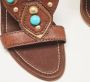 Miu Pre-owned Leather sandals Brown Dames - Thumbnail 5