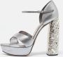 Miu Pre-owned Leather sandals Gray Dames - Thumbnail 2