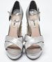 Miu Pre-owned Leather sandals Gray Dames - Thumbnail 3