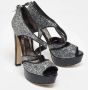 Miu Pre-owned Leather sandals Gray Dames - Thumbnail 4