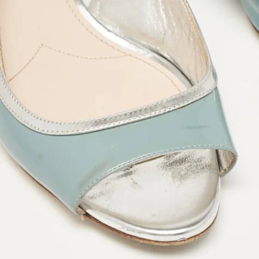 Miu Pre-owned Leather sandals Gray Dames