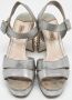 Miu Pre-owned Leather sandals Gray Dames - Thumbnail 3