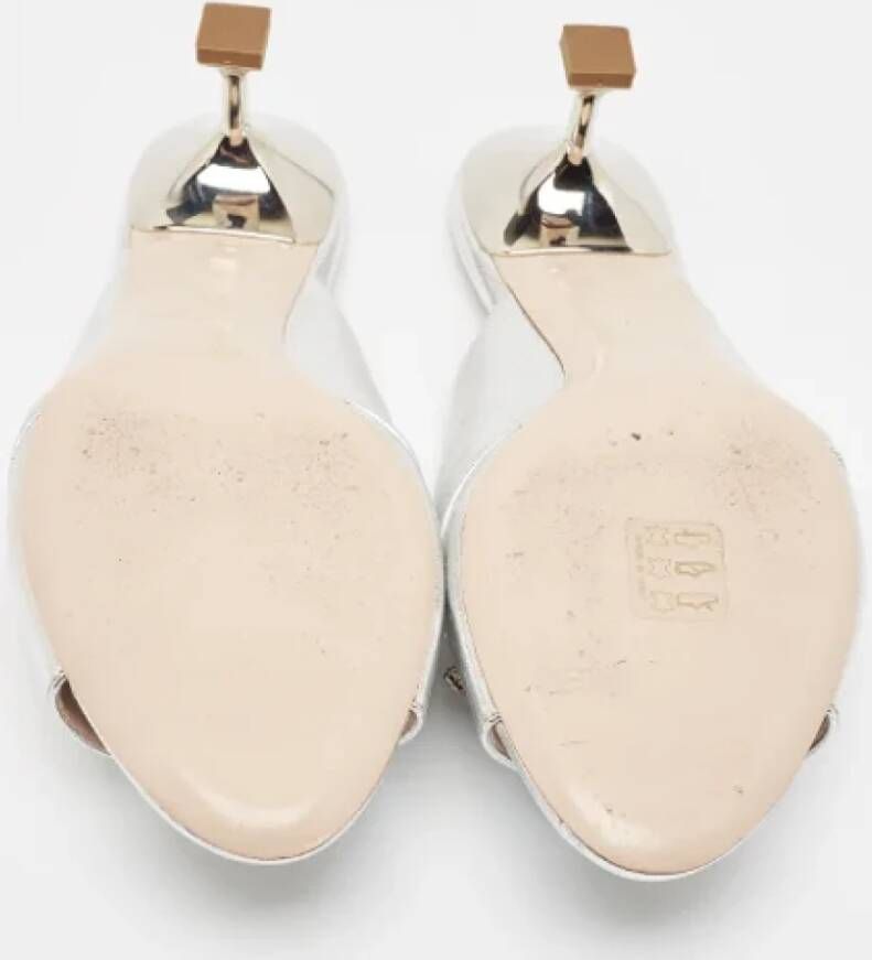 Miu Pre-owned Leather sandals Gray Dames