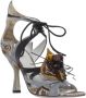 Miu Pre-owned Leather sandals Gray Dames - Thumbnail 2