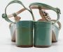 Miu Pre-owned Leather sandals Green Dames - Thumbnail 5