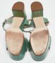 Miu Pre-owned Leather sandals Green Dames - Thumbnail 6