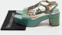 Miu Pre-owned Leather sandals Green Dames - Thumbnail 9