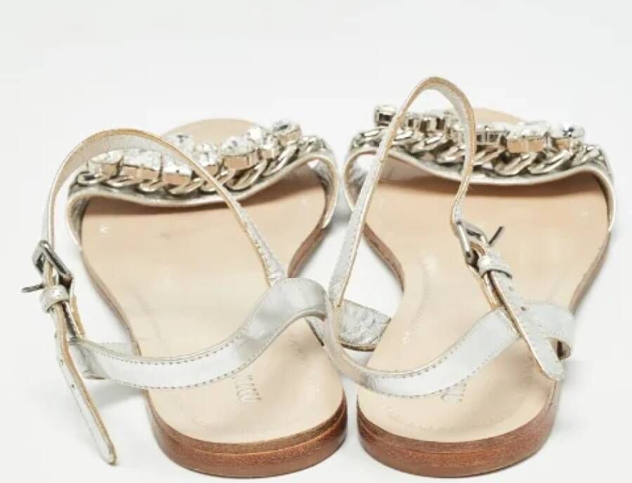 Miu Pre-owned Leather sandals White Dames