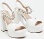 Miu Pre-owned Leather sandals White Dames - Thumbnail 2