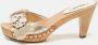 Miu Pre-owned Leather sandals Yellow Dames - Thumbnail 2