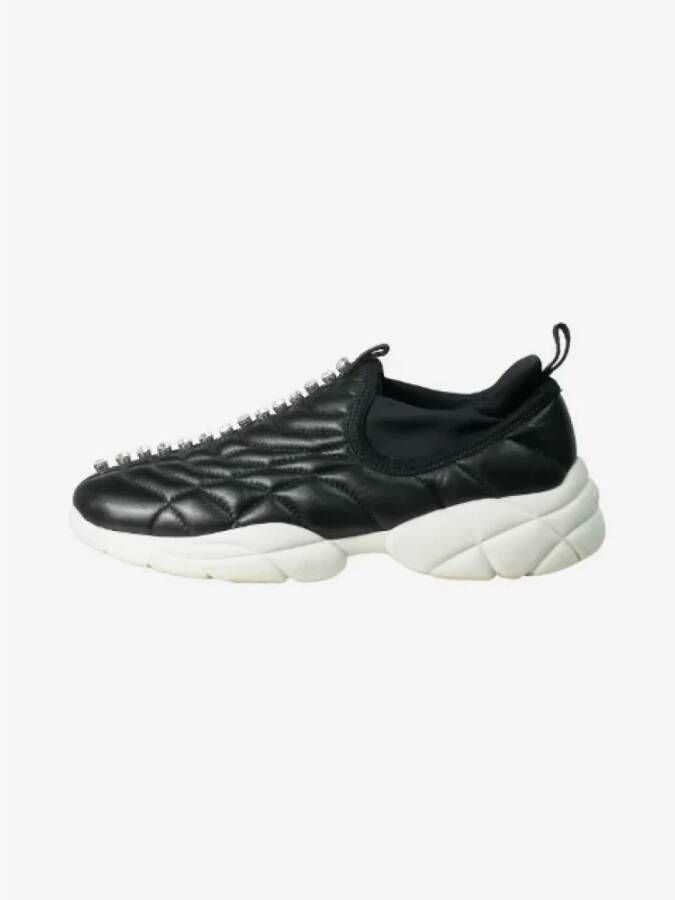 Miu Pre-owned Leather sneakers Black Dames