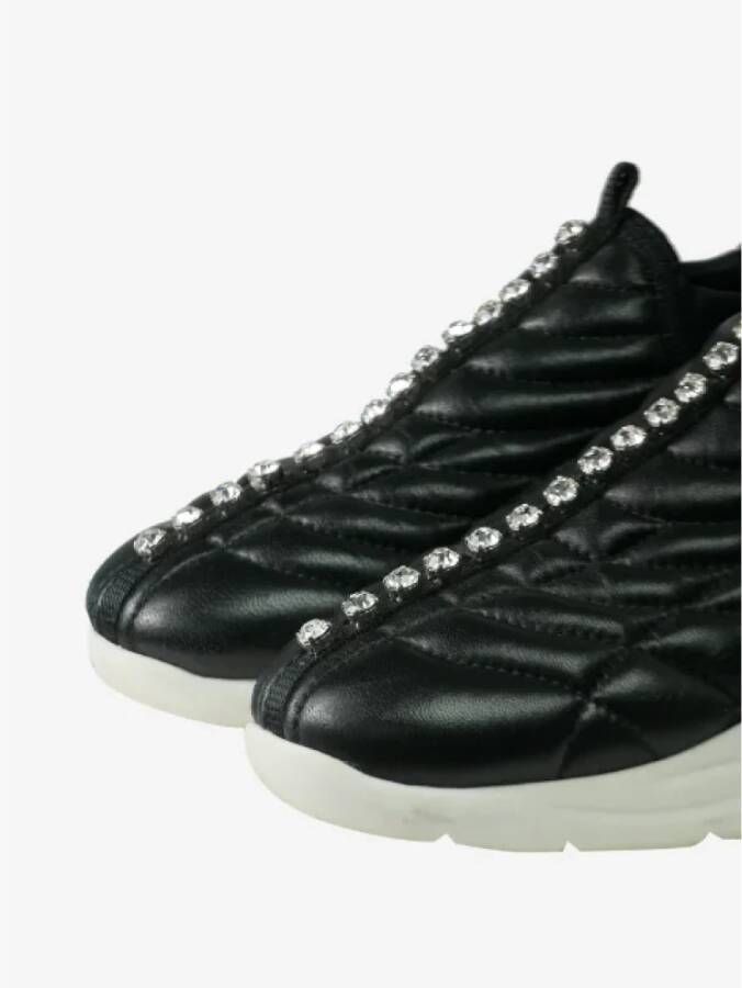 Miu Pre-owned Leather sneakers Black Dames