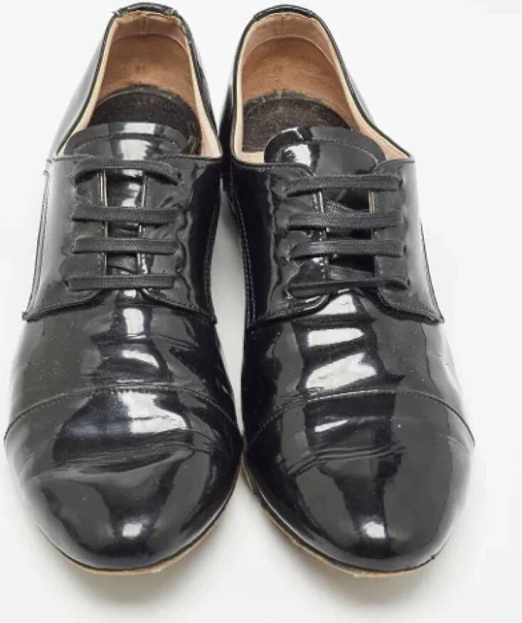 Miu Pre-owned Leather sneakers Black Dames