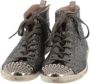 Miu Pre-owned Leather sneakers Gray Dames - Thumbnail 4