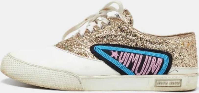 Miu Pre-owned Leather sneakers Multicolor Dames