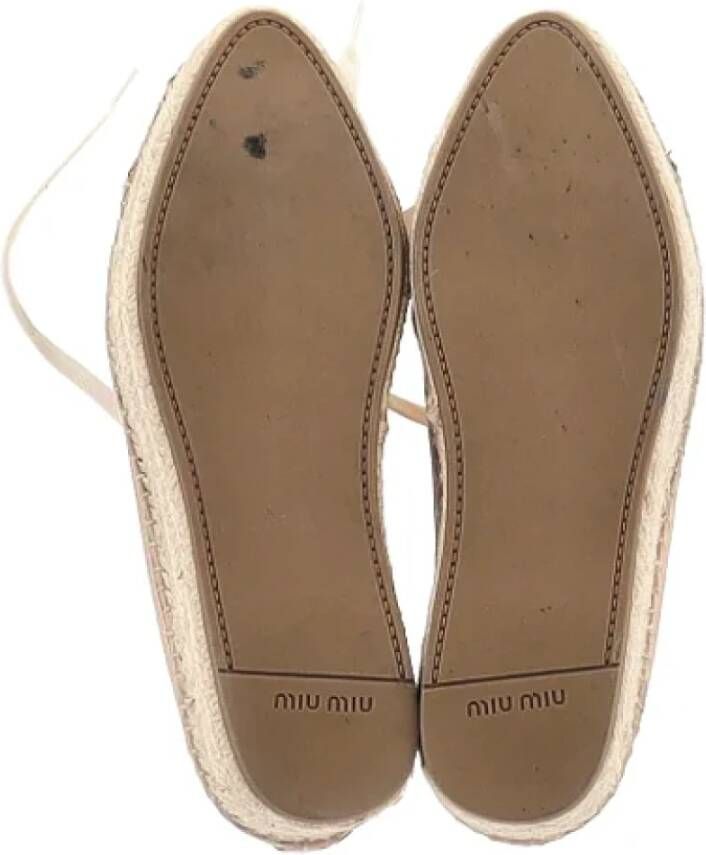 Miu Pre-owned Leather sneakers Pink Dames