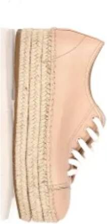 Miu Pre-owned Leather sneakers Pink Dames